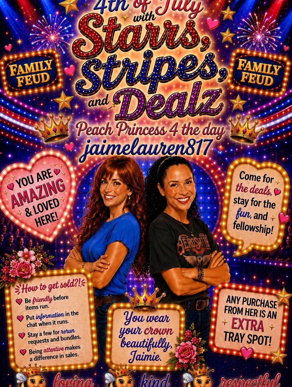 🍑Stars, stripes & dealz  Share Show 🚫Clthes/shoes💃 Must🐝Present